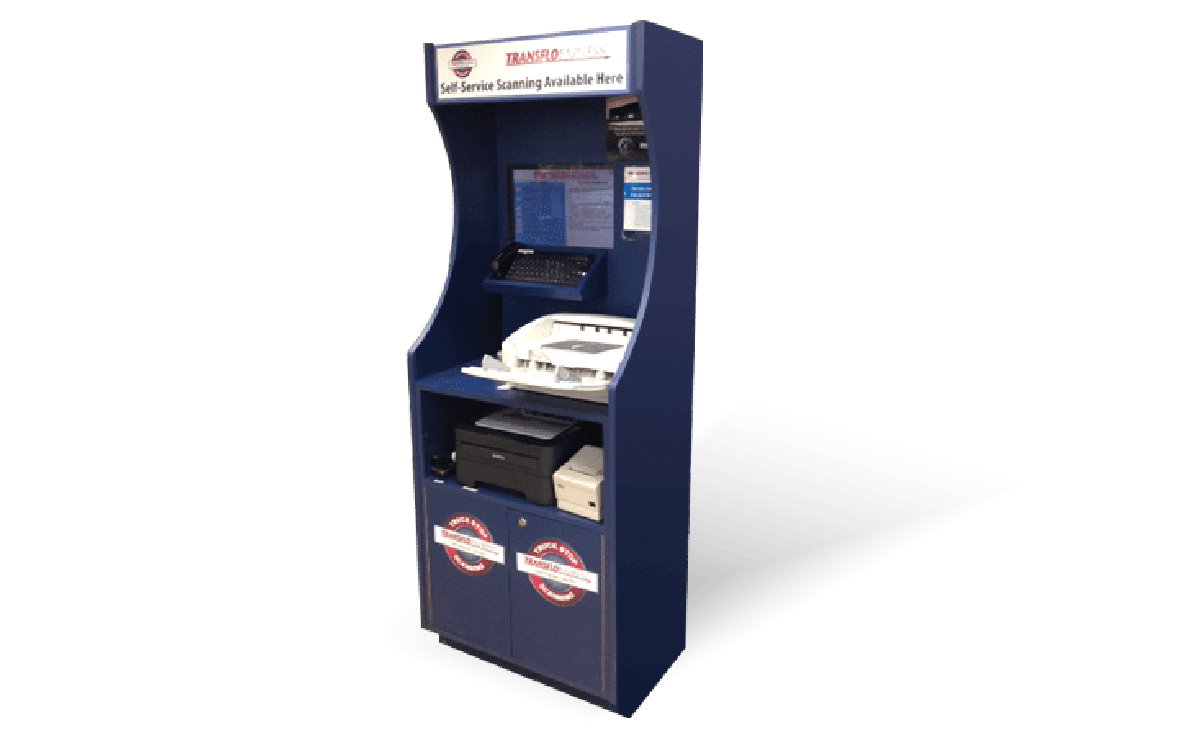 An image of a Transflo Express truck stop scanning machine.