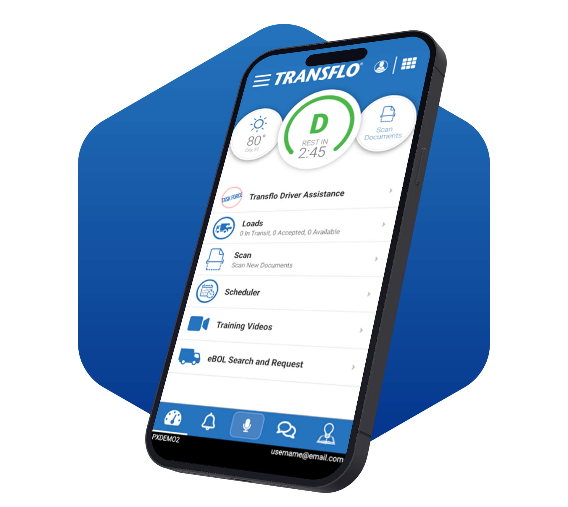 Transflo Mobile+ screenshot graphic