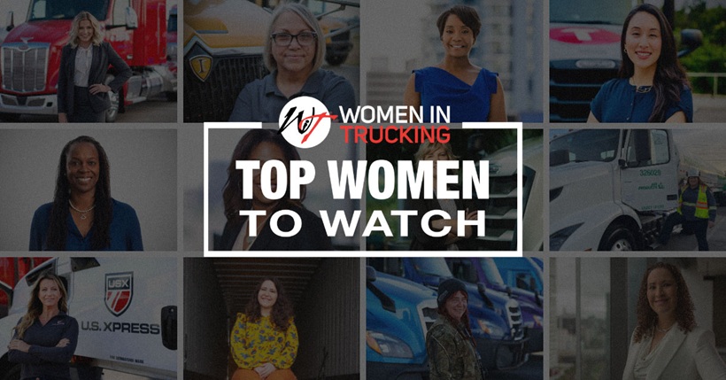 Women in Trucking Top Women to Watch graphic